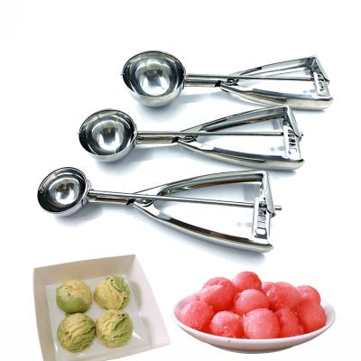 China Viable Hot Selling Food Stainless Steel Metal Ice Cream Scoop Press Release Meat Cookies Ball for sale