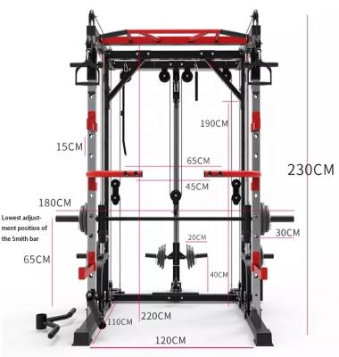 China Free Fitness Squatting Gymnasium Squat Stand Frame Accessories Equipment Accessories Bench Press Stand Blacksmith Machine for sale