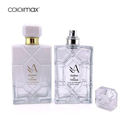 China Personal Care Custom Logo Square 50ml Glass Parfum Perfume Bottle Men Cologne Spray magnetic cap glass turkish Perfume Bottle 100 ml for sale