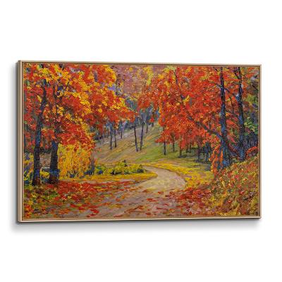 China Classical Autumn Road Abstract Canvas Oil Painting For Living Room , Modern Home Office Decor Wall Art 3D Oil Paintings Pinturas Season View for sale