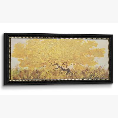 China Traditional Autumn Trees 3D Giclee LiliesHand Print Painted Canvas Abstract Oil Painting for sale