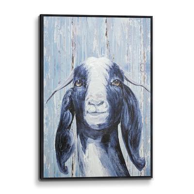 China Impressionist 3D Goat Print Painted Abstract Canvas Oil Painting For Living Room , Modern Home Office Decor Wall Art 3D Oil Paintings pinturas for sale