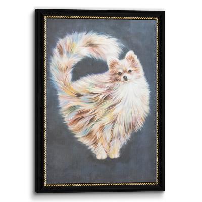 China Realistic Fluffy Dog 3D Print Abstract Canvas Oil Painting For Living Room, Modern Home Office Decor Wall Art 3D Oil Paintings pinturas for sale