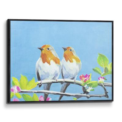 China Impressionist Love Birds 3D Giclee Print Painted Abstract Oil Painting For Living Room Wall ,Home Office Decor Canvas Paintings Wall Art for sale