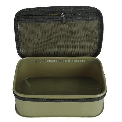 China Multifunctional Outdoor Waterproof Bait Bucket Folding Lure Box Logo Fishing Tackle Durable EVA Customized Portable Accessory Box for sale