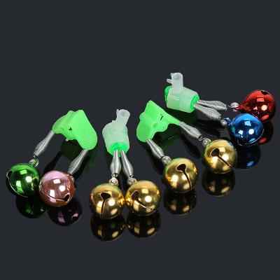 China Green Plastic Clip Bite Alarm Rod Ling Dang Carp Fishing Iron Fishing Tackle Bite Alarm Tool Accessories Double Fishing Bell With Screw for sale