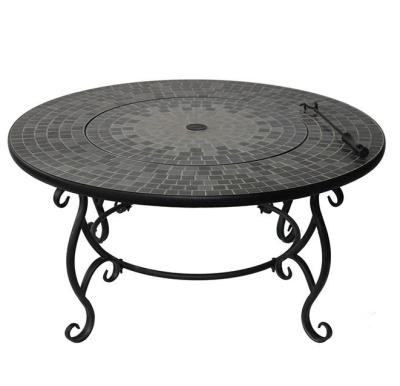 China Mosaic Design Fire Pit Stocked Ceramic Top Coffee Table for sale