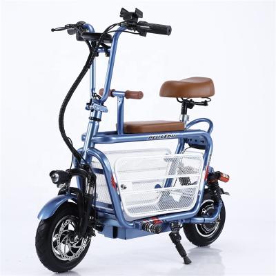 China Custom Steel Bicycle 350W Electric Bike With Pet Box Outlet Electric Bike Scooter With Kids Seat for sale