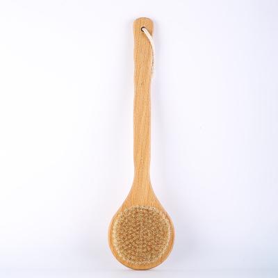 China All Natural Manufacturer Direct Selling Long Handle Wooden Bath Brush Hair Brush Massage Exfoliating Bath Brush for sale