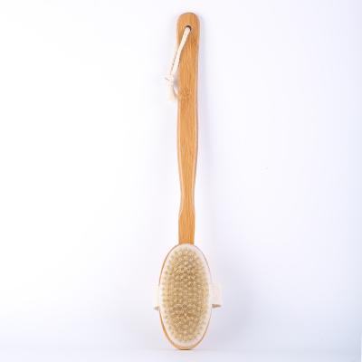 China All Natural Boar Bristle Massage New Style Shower Brush Dry Skin Wet Bristle Body Brush for sale