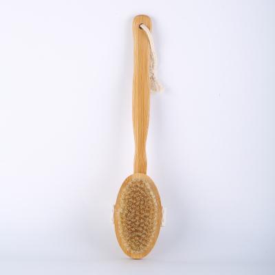 China All Natural Long Handle Boar Bristle Detachable Bath Brush Design Massage Bath Brush Body Care Brush for sale