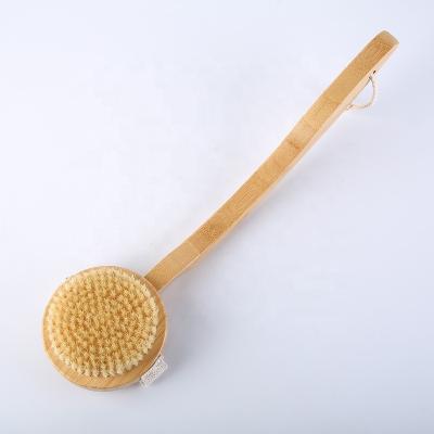 China All Natural Factory Selling Nature Bristle Customize Logo Eco-Friendly Bamboo Dry Brushing Body Brush for sale