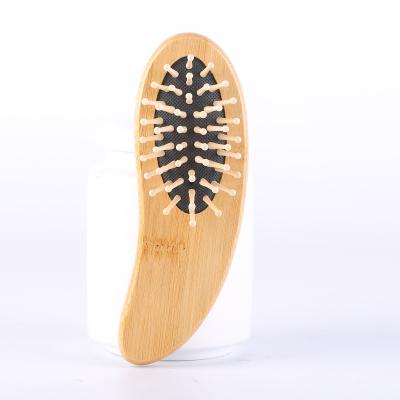 China Wholesale Nondisposable Logo Natural Bamboo Paddle Scalp Custom Massage Portable Hair Brush for sale