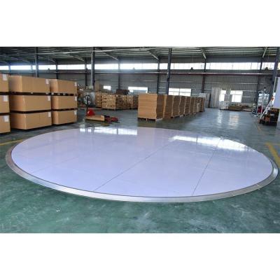 China 2020 Mobile Round Shape Light Wood Laminate Used White Dance Floor for sale