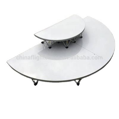 China All White Events Semi And Around Glossy White Laminate Outdoor Dance Stage For Weddings And Events for sale