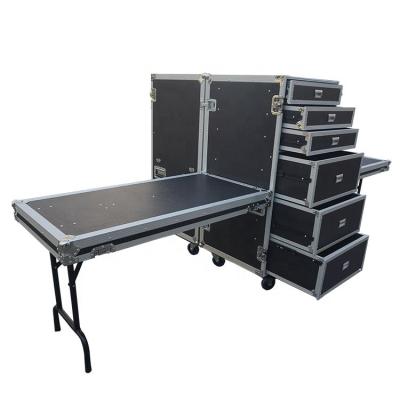 China China Wholesale Wooden Drawer Flight Case With Aluminum Material for sale