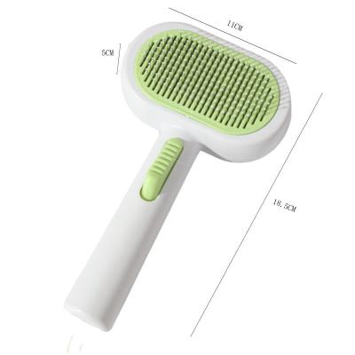 China Double-Sided Self-Cleaning Pet Grooming Comb – Orange, White, Purple | 18.5115CM ABS Pet Hair Removal Brush for Dogs & Cats | Wholesale Pet Supplies for Retailers & Importers for sale