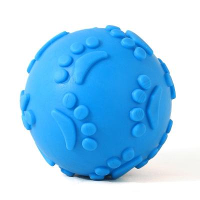 China Interactive Dog Ball Toy with Squeaker | Premium TPR Paw Print Chew Toy for Small to Large Dogs | Durable Pet Training Ball for Dental Health & Exercise
 for sale