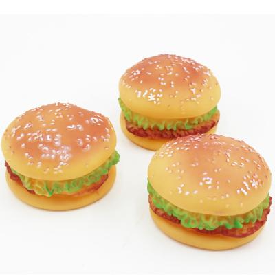 China Realistic Food-Themed Squeaky Toy - Burger Design for Pets - Engaging Play for Cats and Dogs
 for sale