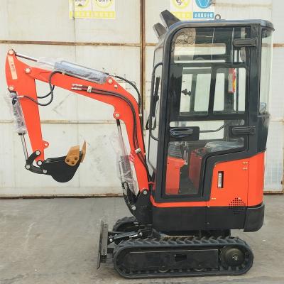 China Trusses Double Gear Hydraulic Crawler Excavator 1ton 1.2ton 1.5ton Mini Heater Cab for sale