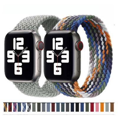 China Watch For Apple New Arrival Loop Braided Band Adjustable Elastic Weaving Nylon For Apple Watch Sport Strap Cloth Bands for sale