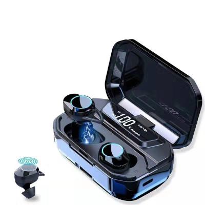 China Multifunctional In-ear LED Display Low Power Headset Waterproof Sports Tws G02 Earbuds Earbuds Radio With 3300mah Power Bank for sale