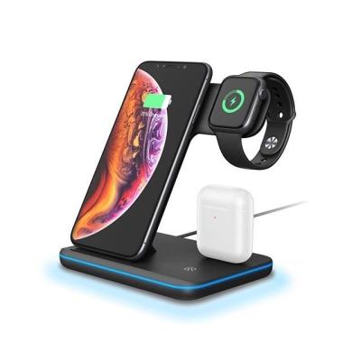 China Multi-Function Magnetic Automatic Qi Wireless Charger Induction Coil Charger Stand Devices Phone GY-Z5 Qi-enabled Charging Pad for sale