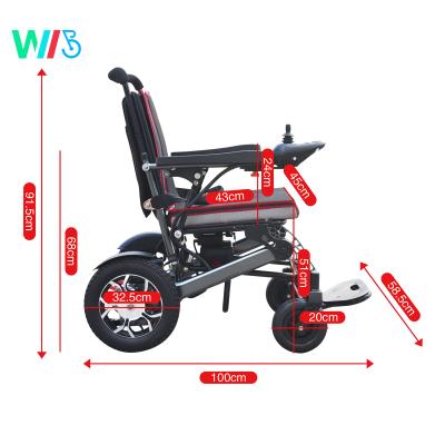 China New lightweight foldable aluminum electric wheelchair power wheelchair with lithium battery for sale