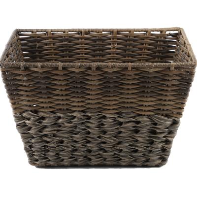 China Viable Wholesale Rectangular Hand - Woven Willow Storage Basket for sale