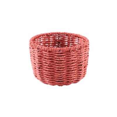 China Sustainable Hand - Woven String Flower Basket Table Top Storage Box Storage Basket for sale