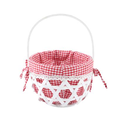 China Sustainable Hot Sale Hand - Woven Basket Storage Basket With Handle for sale