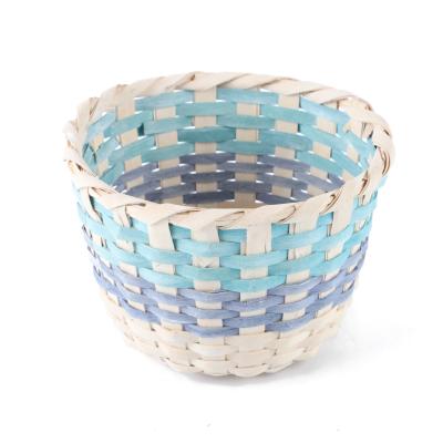 China Viable Wholesale High Quality Handmade Round Storage Bamboo Baskets for sale