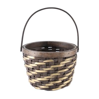 China Wholesale Cheap Viable Wood Scrap Flower Basket Wood Chip Storage Basket for sale