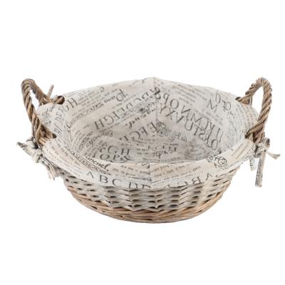 China Eco - Friendly Wholesale Hand - Woven Wicker Storage Basket With Handles for sale