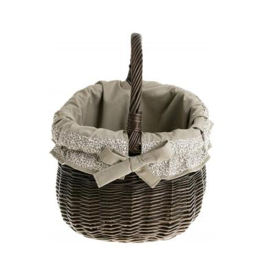 China 2022 New Design Folding Storage Wicker Basket Rattan Picnic Basket Handmade Natural Wicker Basket for sale