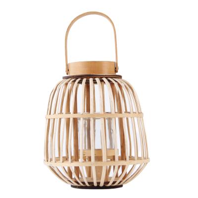 China Classic Design Vintage Glass Lantern Sconce Home Decor Wooden Lantern for sale