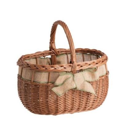 China Modern Wholesale Cheap Wicker Picnic Basket Hand - Woven Storage Basket With Handle for sale