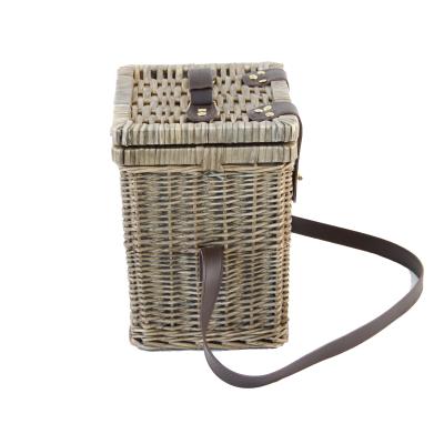 China Wholesale Outdoor Camping Handmade Wicker Woven Basket Eco - Friendly Picnic Basket Storage for sale