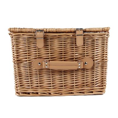 China Sustainable Wholesale Wicker Picnic Basket Outdoor Party Food Storage Basket for sale