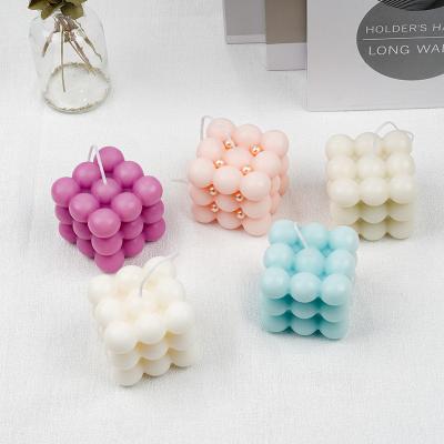 China Natural Soy Wax Velas Aromatics Cube Bubble Candle Scented Candles Artistic Candle for sale