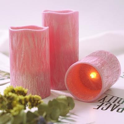 Chine Commande à distance Bougies incandescentes roses pour la décoration de fête Batterie de cire réaliste à vendre