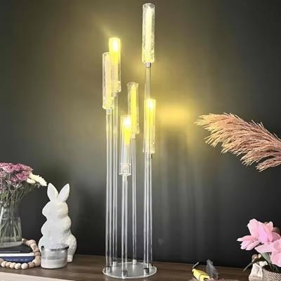 China Table Decorations Candle Holder Acrylic Candelabra Centerpiece Wedding Centerpieces for sale