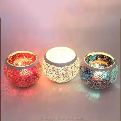 China Tea Light Candle Holder Dome Shaped Porcelain  1 Color Pillar Holder for sale