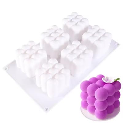 China 3D Bubble Mould Candle Molds Rubiks Silicone Ice Cube Mold Cake Mold for sale