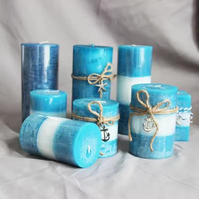 China OEM Colored Candle Customized Handmade Scented Pillar Candles for sale