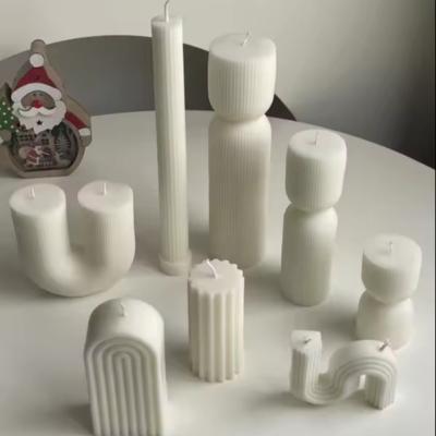 China Custom Shape Craft Candle Cylinder Stick Candle Scented Pillar Creative Candles for sale