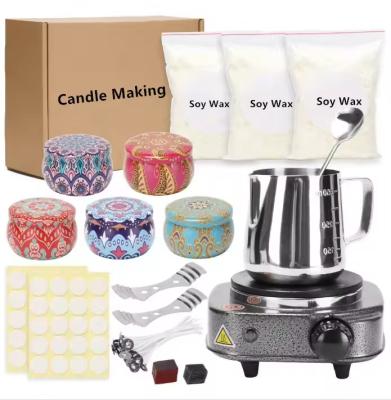 China Dumping Pot Dyed Block Candle Wick Soy Candle Making Kit for sale