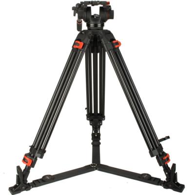 China Waterproof / Shockproof OEM Professional Aluminum Live Streaming Photographic Camera Tripod For Digital Dslr Video Camera for sale