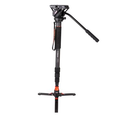 China Professional 90 Degree Tilt DX428CQ5S Coman Carbon Fiber Multifunctional Monopod With Tripod for sale