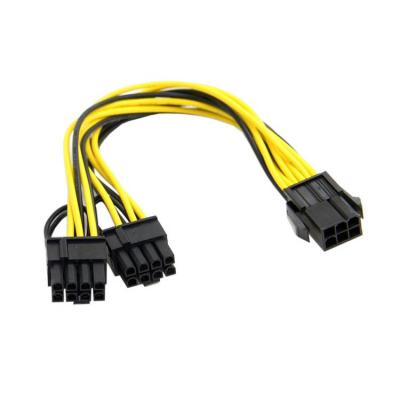 China 2021 Hot Sales Computer PCI-E 8 Pin To Dual 6+2 Pin Power Splitter Cable PCIE Graphics Card PCI Express 8Pin To Dual 8 Pin Power Cable for sale